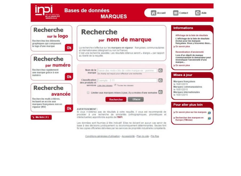 Service de recherche marques INPI